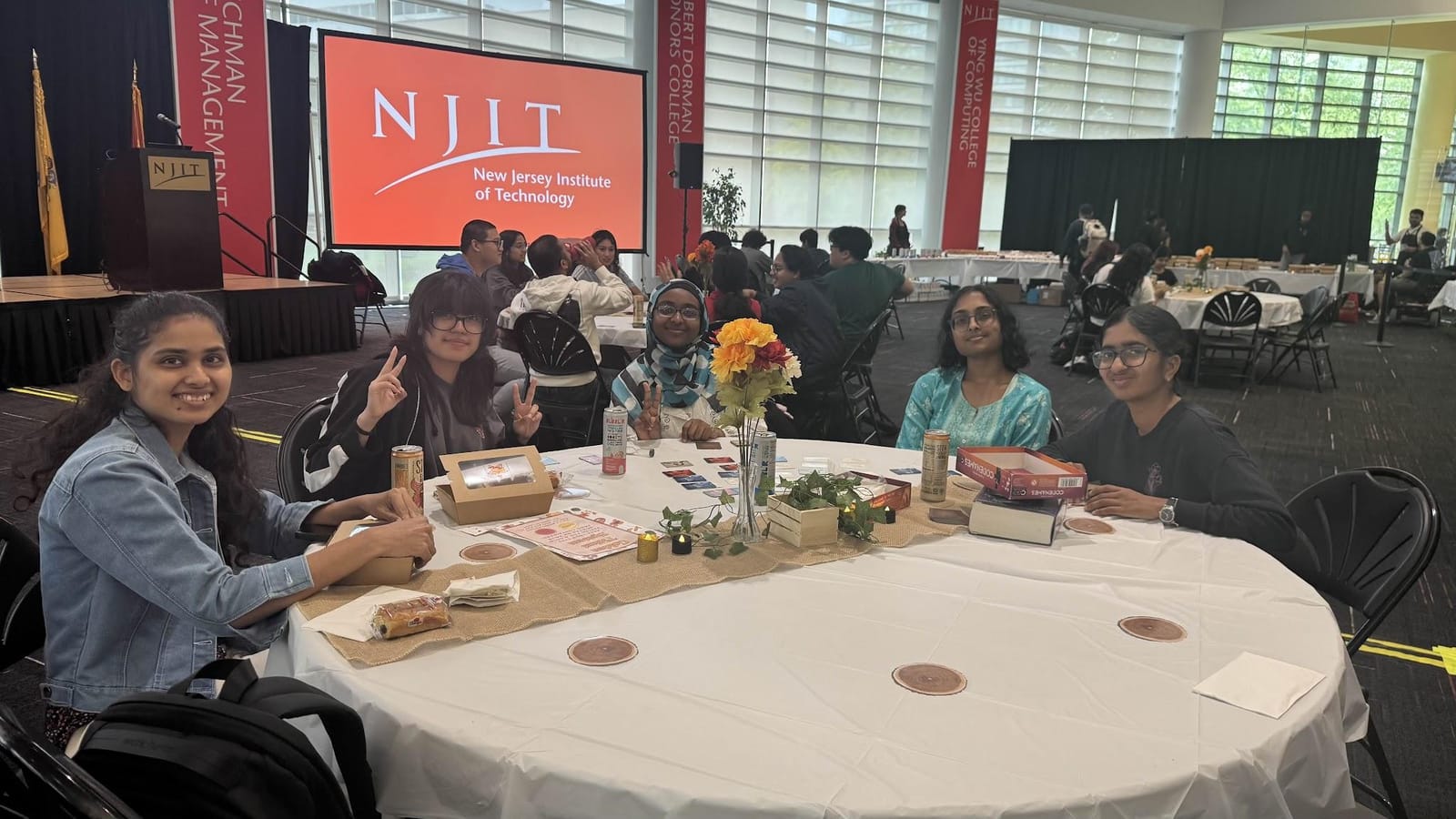 Students gathered at a SAC event on campus